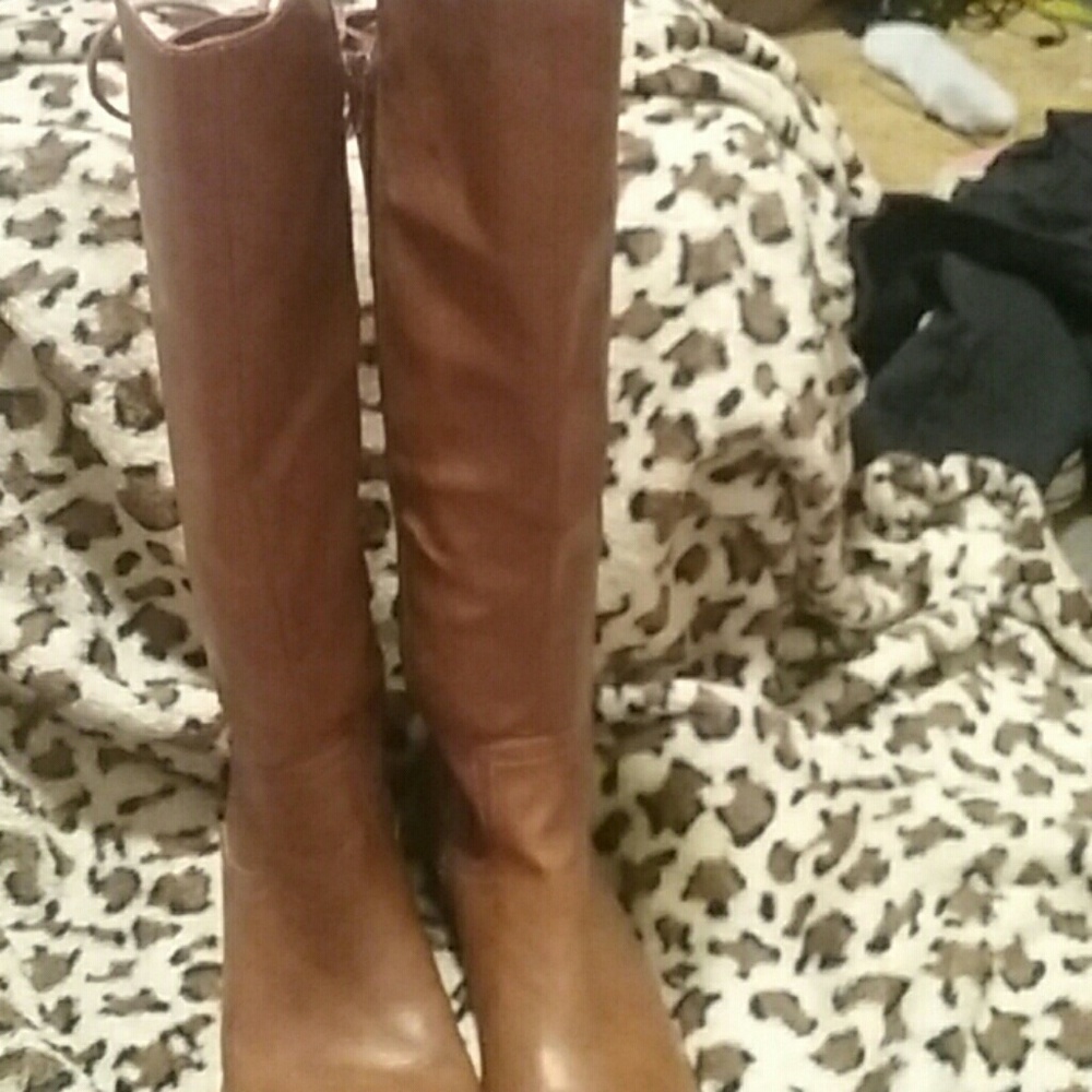 light brown leather boots